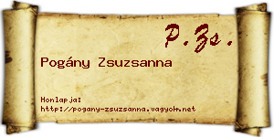 Pogány Zsuzsanna névjegykártya
